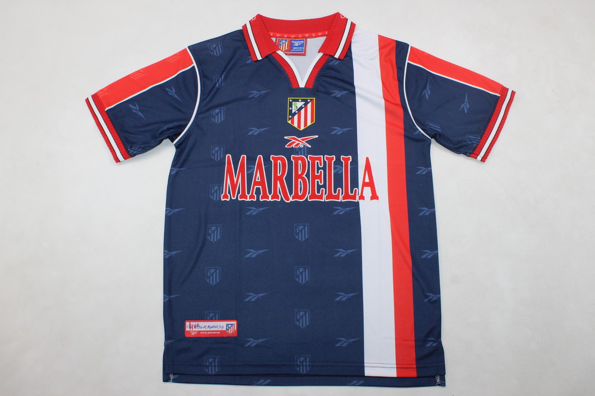 AAA Quality Atletico Madrid 98/99 Away Navy Blue Jersey